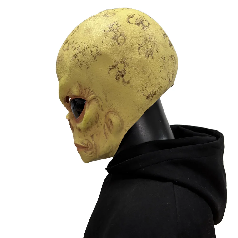 قناع جمجمة كائن فضائي مضحك، قن - مراجعة Latex Alien Mask Realistic وسعره