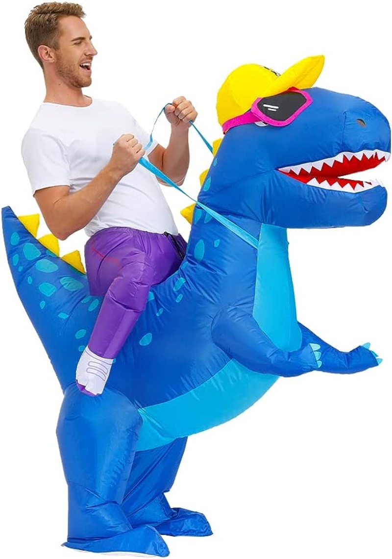 زي ديناصور قابل للنفخ للبالغين - مراجعة Inflatable Dinosaur Costume Adult وسعره